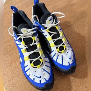 Nike Air Max 98 White/Blue/Yellow, Mens size 12